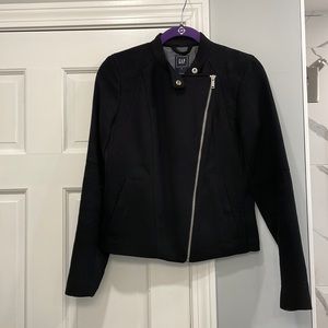 GAP Black Full-Zip Moto Jacket